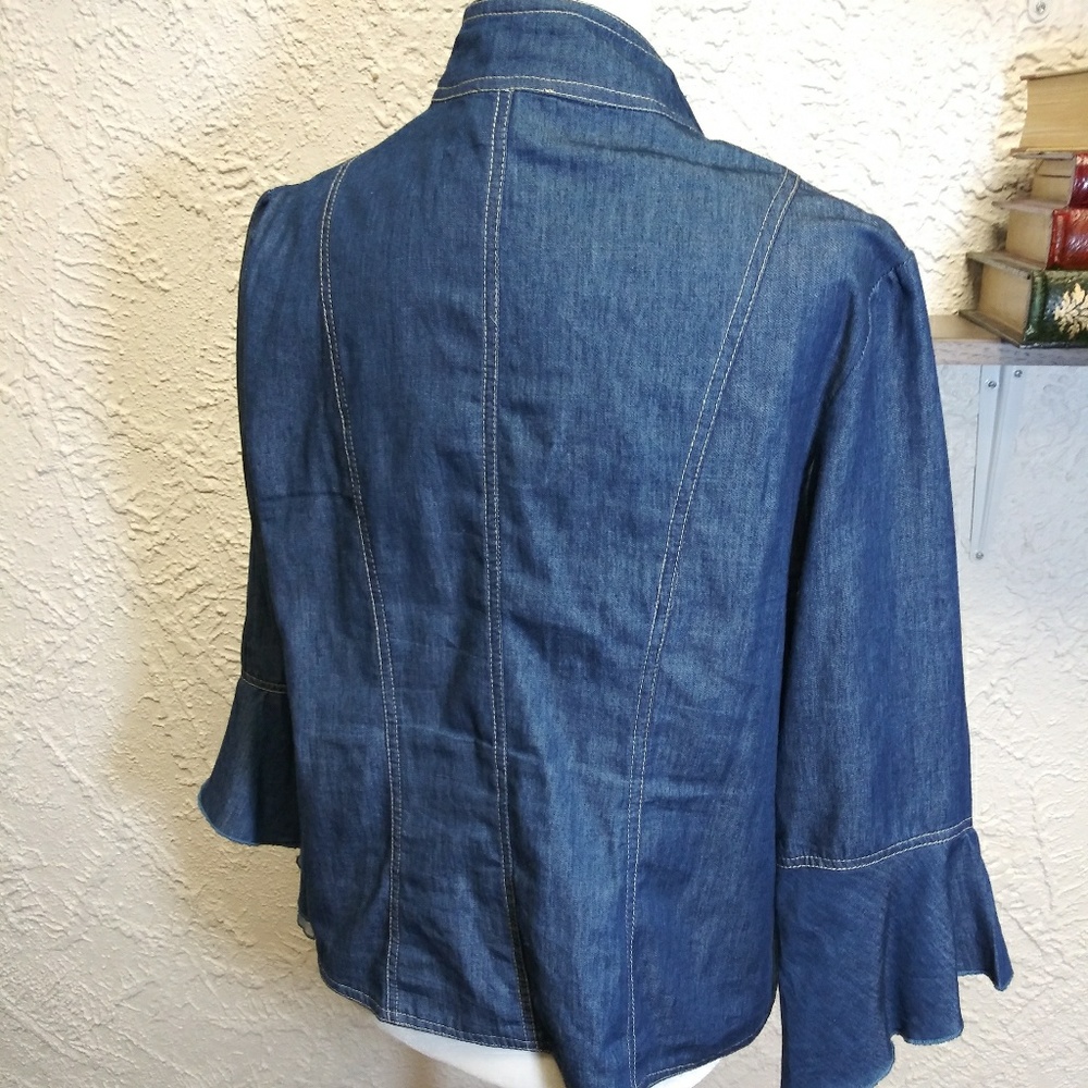 Lisa International Blue Jean shirt Medium - Picture 3 of 5
